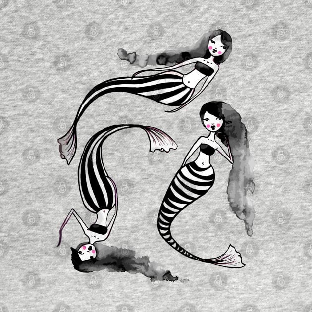 Drifting Along The Currents - Striped Mermaids 2 0f 2 by LittleMissTyne